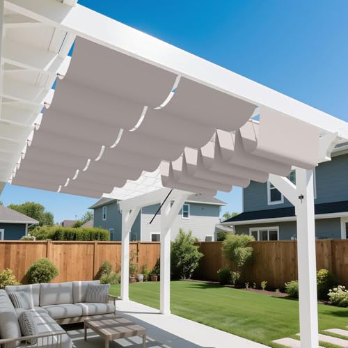 HaiTaoSy Einziehbare Welle Sonnensegel mit Ösen 3 m x 7 m - Nach Maß, Wasserdicht, 95% UV-Schutz, Wetterfest - für Pavillon, Terrasse, Garten, Taupe HaiTaoSy Einziehbare Welle Sonnensegel mit Ösen 3 m x 7 m - Nach Maß, Wasserdicht, 95% UV-Schutz, Wetterfest - für Pavillon, Terrasse, Garten, Taupe von HaiTaoSy