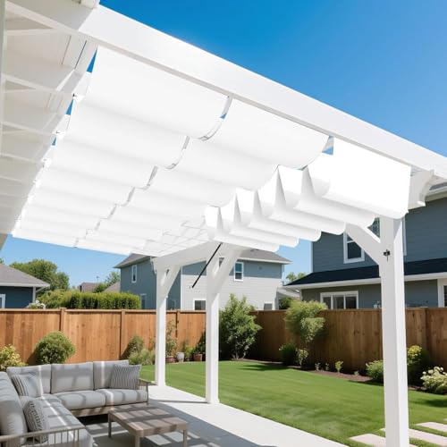 HaiTaoSy Einziehbare Welle Sonnensegel mit Ösen 4,5 m x 8 m - Nach Maß, Wasserdicht, 95% UV-Schutz, Wetterfest - für Pavillon, Terrasse, Garten, weiß HaiTaoSy Einziehbare Welle Sonnensegel mit Ösen 4,5 m x 8 m - Nach Maß, Wasserdicht, 95% UV-Schutz, Wetterfest - für Pavillon, Terrasse, Garten, weiß von HaiTaoSy