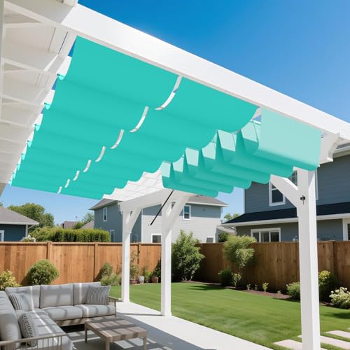 HaiTaoSy Einziehbare Welle Sonnensegel mit Ösen 5 m x 4 m - Nach Maß, Wasserdicht, 95% UV-Schutz, Wetterfest - für Pavillon, Terrasse, Garten, Türkis HaiTaoSy Einziehbare Welle Sonnensegel mit Ösen 5 m x 4 m - Nach Maß, Wasserdicht, 95% UV-Schutz, Wetterfest - für Pavillon, Terrasse, Garten, Türkis von HaiTaoSy