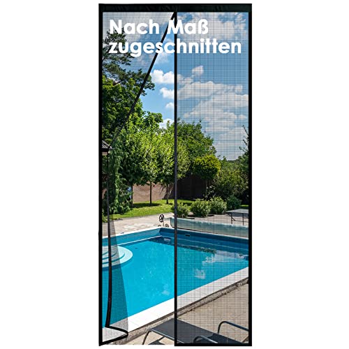 HaiTaoSy Fliegengitter Mit Magnet 70x255cm- Robustes Fiberglas & Stärkere Magneten, Insektenschutz-VorhangEinfach Zu Installieren, Magnetisches MüCkennetz Schwarz für Kellertür und Terrassentür von HaiTaoSy