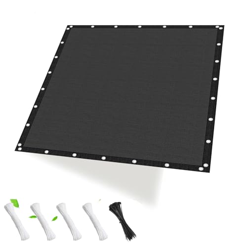 HaiTaoSy Sonnensegel mit ösen Viereckig 3x3m, wasserdurchlässig & winddurchlässig, HDPE Gewebe, Sonnenschutz für Terrasse, Garten, Balkon, Camping, inkl Seile & Kabelbinder, Schwarz HaiTaoSy Sonnensegel mit ösen Viereckig 3x3m, wasserdurchlässig & winddurchlässig, HDPE Gewebe, Sonnenschutz für Terrasse, Garten, Balkon, Camping, inkl Seile & Kabelbinder, Schwarz von HaiTaoSy