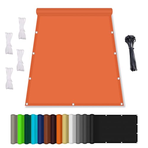 Sonnenschirm Segel, Balkon Terrasse Windschutz, Sonnensegel Wasserdicht mit ösen, Wasserabweisend Imprägniert 95% Uv-Block, für Garten Terrasse Camping Orange Farbe 1.7x2.2M Sonnenschirm Segel, Balkon Terrasse Windschutz, Sonnensegel Wasserdicht mit ösen, Wasserabweisend Imprägniert 95% Uv-Block, für Garten Terrasse Camping Orange Farbe 1.7x2.2M von HaiTaoSy