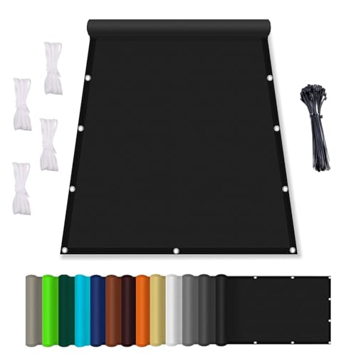 Sonnenschutz Netz, Sonnenschutz Garten mit Seil, Sonnensegel Wasserdicht mit ösen, Quadrat PES Polyester Sonnenschutz, für AußEnbereich,Garten Schwarz 1.8x4M Sonnenschutz Netz, Sonnenschutz Garten mit Seil, Sonnensegel Wasserdicht mit ösen, Quadrat PES Polyester Sonnenschutz, für AußEnbereich,Garten Schwarz 1.8x4M von HaiTaoSy