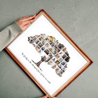 Benutzerdefinierte Stammbaum-Foto-Collage, Familientreffen-Baum, Wand Kunst Leinwand, Familienschild, Personalisierte Wand-Dekor, Geschenk von HaiWoodStil