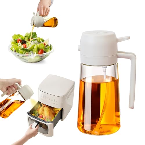 Haiaoxonr Olivenölsprüher zum Kochen, 2-in-1-Ölspender, 470 ml Glas, für Küchenhelfer, verbessertes Spray für bessere Ergebnisse, lebensmittelechte Premium-Sprühflasche für Salat, Braten, Grillen Haiaoxonr Olivenölsprüher zum Kochen, 2-in-1-Ölspender, 470 ml Glas, für Küchenhelfer, verbessertes Spray für bessere Ergebnisse, lebensmittelechte Premium-Sprühflasche für Salat, Braten, Grillen von Haiaoxonr