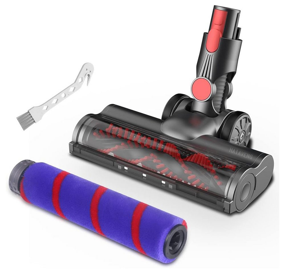 HYTIREBY 2-in-1 Kombibürste Bürste Kompatibel mit Dyson V7 V8 V10 V11 V15 Staubsauger, Zubehör für Dyson V7, V8, V10, V11, SV12, SV14, V15, Hinweis: Nicht für Dyson V6, Dyson V12silm und Slim Modelle!, (set), Bodenbürste Zubehör Ersatzteil Turbobürste und Roller mit LED-Lichter von HYTIREBY