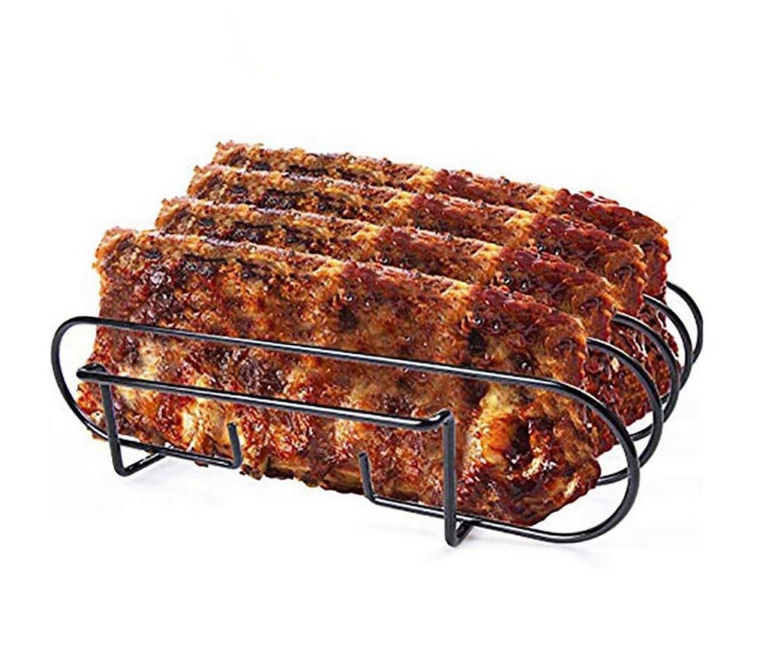 HYTIREBY Dönergrill Ripchen und Rippchenhalter, BBQ-Grill für gegrillte Lammkoteletts, Geeignet für Gasgrills und Holzkohlegrills von HYTIREBY