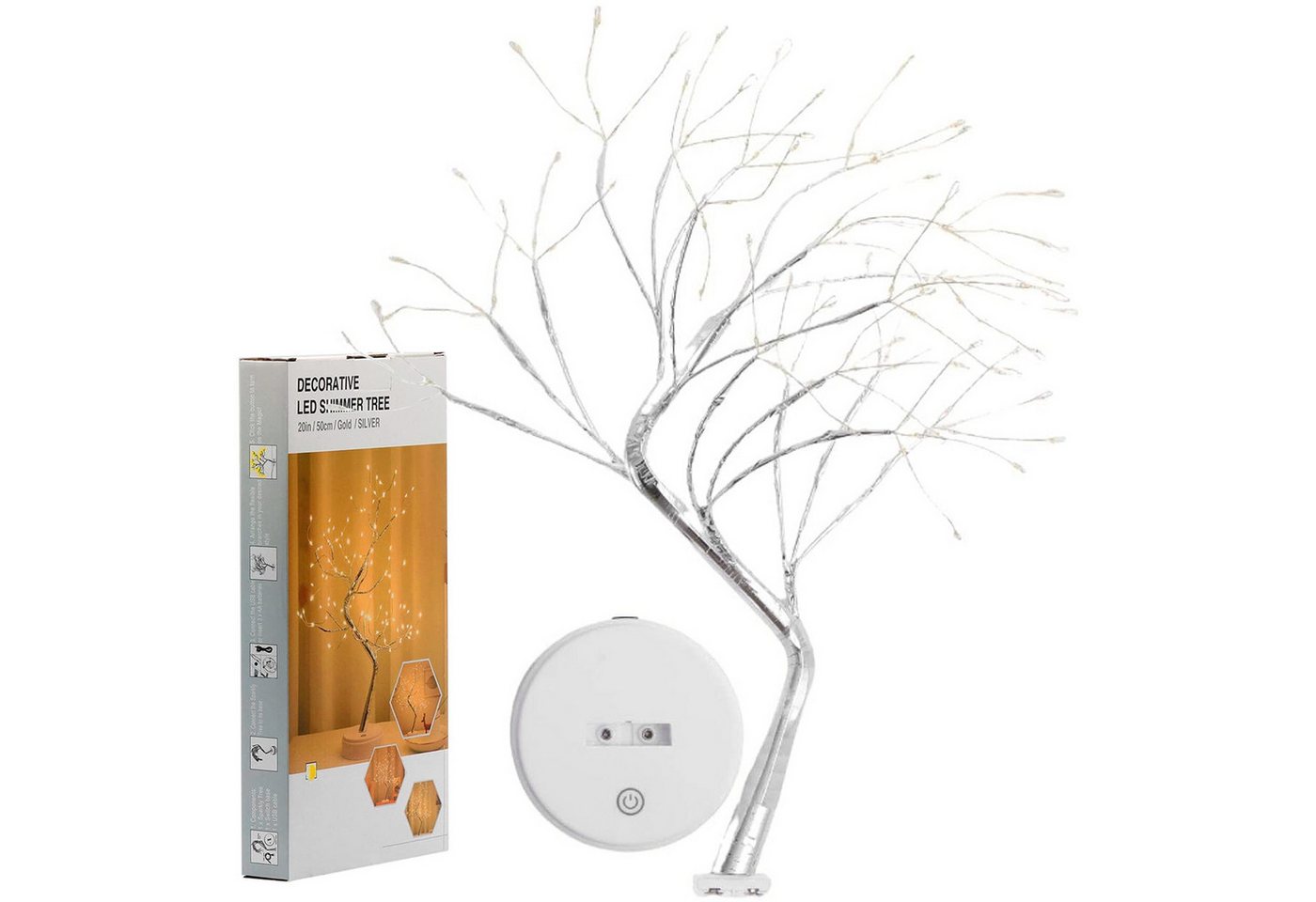 HYTIREBY Leuchtzweig LED Baum Lichter Warmweiß USB Bonsai Baum Licht, Dekobaum Belichtet Kleine Baumbeleuchtung Innen Deko 108 Lampenperlen von HYTIREBY