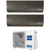 Dual Split Inverter Klimagerät Serie flexis plus black 7+12 mit 2U40S2SM1FA R-32 Wi-Fi Integrated Farbe Schwarz 7000+12000 - Haier von Haier