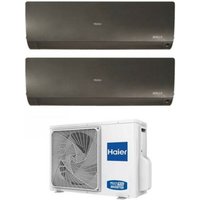 Dual Split Inverter Klimagerät Serie flexis plus black 9+12 mit 2U50S2SM1FA R-32 Wi-Fi Integrated Farbe Schwarz 9000+12000 - Haier von Haier