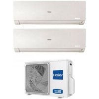 Haier - Dual Split Inverter Klimagerät Serie flexis plus white 7+12 mit 2U50S2SM1FA R-32 Wi-Fi Integrated Farbe Weiß 7000+12000 von Haier