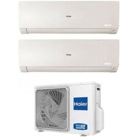 Dual Split Inverter Klimagerät Serie flexis plus white 9+15 mit 2U50S2SM1FA R-32 Wi-Fi Integrated Farbe Weiß 9000+15000 - Haier von Haier