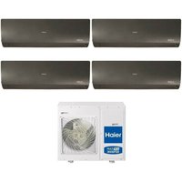 Haier Quadri Split Inverter Klimagerät Serie FLEXIS PLUS BLACK 7+7+24 mit 4U85S2SR3FA R-32 Wi-Fi Integrated Farbe Schwarz 7000+7000+24000 von Haier