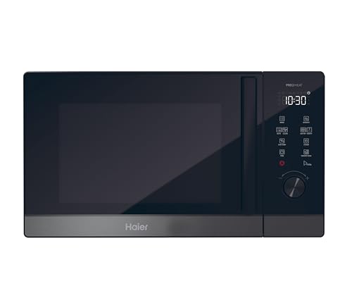 Haier Series 4 HAMCI25FBS4TBST Kombi-Mikrowelle, Konvektion, 25 l, Leistung 900-2100 W, Grill, 10 Leistungsstufen, 16 Funktionen, Touchscreen, Air Fry, Dampfgaren, Automenus, Schwarz von Haier