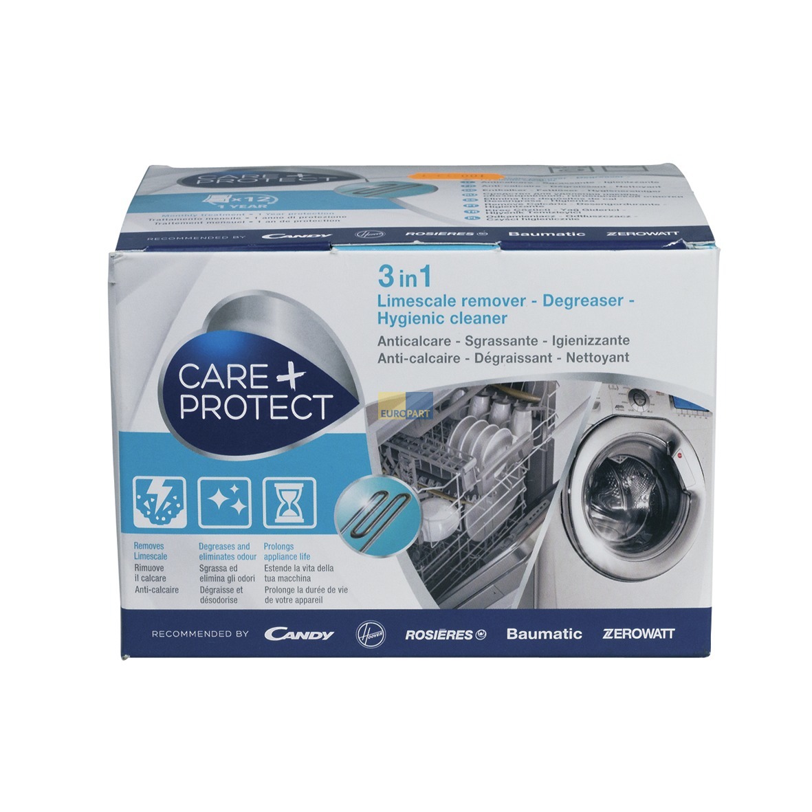 Maschinen-Reiniger Hoover  CDP1012 Care+Protect für Waschmaschine Geschirrspüler 12x50g (KD-35601768) von Haier