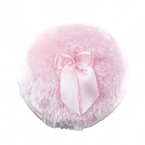 Haifly 2 STK Weichem Plüsch Baby Talkumpuder Körper Puder Koerperpuder Puff Puderquaste mit Bowknot von FSSTUD