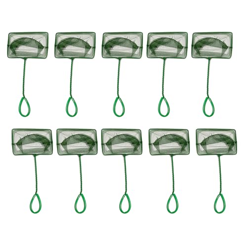 Haiki 10pcs Professionelles Fischschaufelnetz Für Aquarien Multifunktional Use Fishing Netto Schöpfernetz Mit Komfortables Ergonomiegriff von Haiki