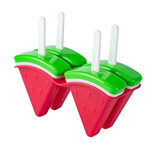 4 Löcher Wassermelonform Silikon Macher Eisformen Stiel Formen Silikonmaterial Mit Abdeckung 4 Löcher Wassermelonform Silikon Macher Eisformen Stiel Formen Silikonmaterial Mit Abdeckung von Haiki