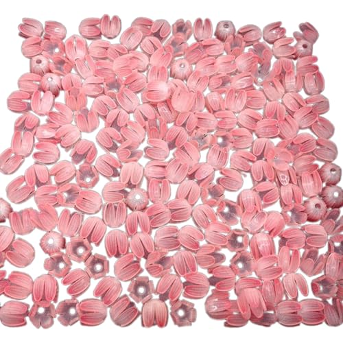 50 Stcs Tulpen Perlen Blumenperlen Farbdruck Blütenknospen Für Armbänder Halsketten Handwerk Schmuck Nachtlicht Machen von Haiki