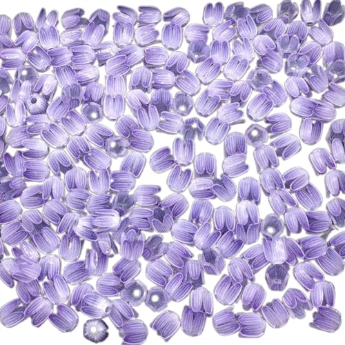 50 Stcs Tulpen Perlen Blumenperlen Farbdruck Blütenknospen Für Armbänder Halsketten Handwerk Schmuck Nachtlicht Machen von Haiki
