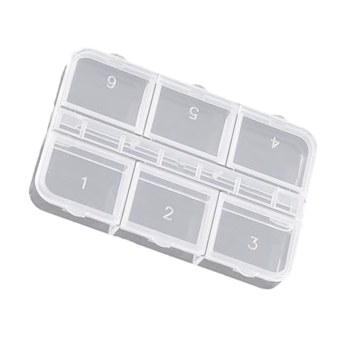 6 FAUPE Clear Storage Box Für Nägel Kunstwerkzeuge Schmuck Organisatoren Tragbare Leichte Design Plastik Nagelzubehör Aufbewahrungsbox Aufbewahrungsbox von Haiki