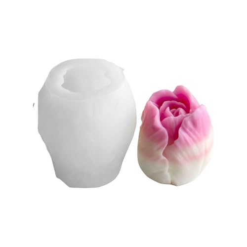Blüten Silikonform Tulpen Kerzenform Origination Plastern Gießen Epoxidharz Silikonform Blumen Kerze Tulpen Bastelmittel von Haiki
