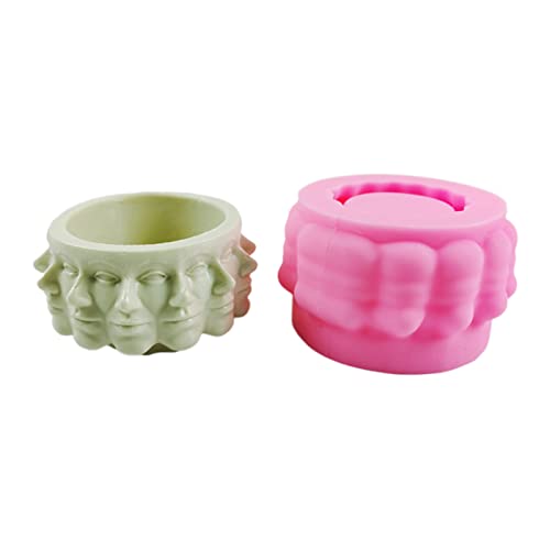 Einzigartige Gesichtskopf Topf Form Abstrakte Büste Vase Silikonform Sukkulente Blumentopf Gesicht Körper Pflanzer Form Handwerk von Haiki