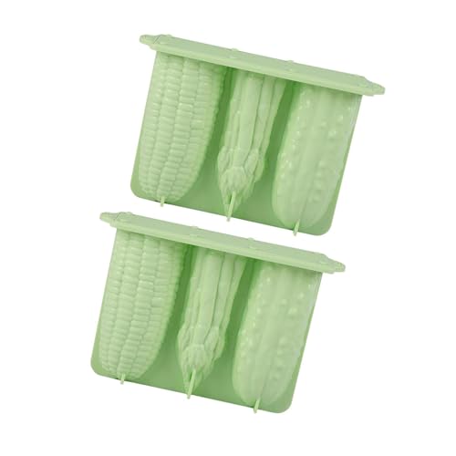Eiscremeformen 3 Hohlraum Silikon Stiel Ices Ices Würfel Tablett Maker Maker Backkuchen Süßigkeiten Schimmelpilze von Haiki