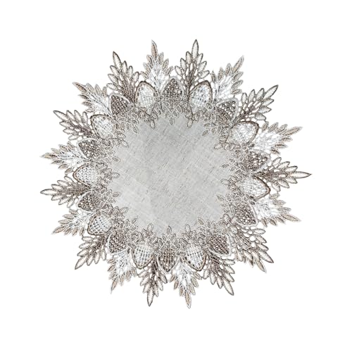 Elegante Spitzen-Tischmatte für Esszimmer, Dekoration, Polyestergewebe, leicht zu reinigende Oberflächen für Familienfeiern, Mehrzweck-Möbelschutz aus Spitze von Haiki