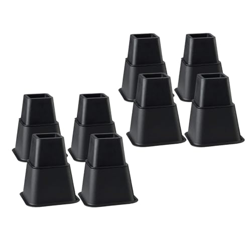 Extra hohe Bettmöbelerhöhungen, 15,2 cm, tragbar, stabil, für Sofa, Couch, Tisch, Bettbeine, Aufzüge, Bettmöbelerhöhungen von Haiki