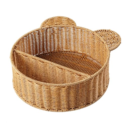 Haiki Cartoon Stile Robuste Rattan Wandmontage Lagerregal Mit Bärenohren Designs Für Die Organisation Von Accessoires Und Spielzeug von Haiki