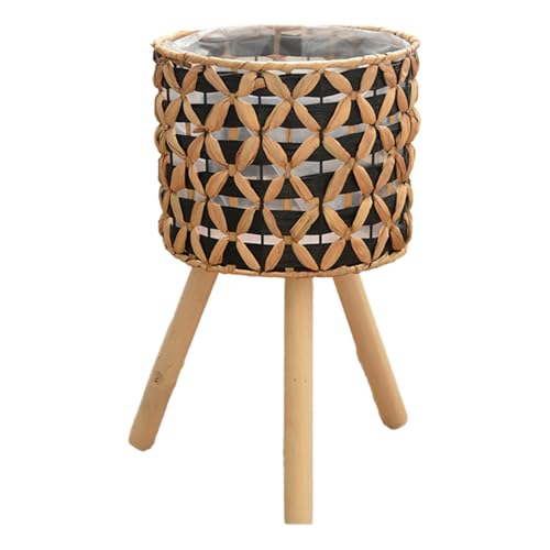 Haiki Graspflanze Blumentöpfe Halterhocker Mit 3 Holzstütze Beine Dekorative Innenpflanzer Lagerkorb Wohnzimmer Pflanze Ausstellung von Haiki