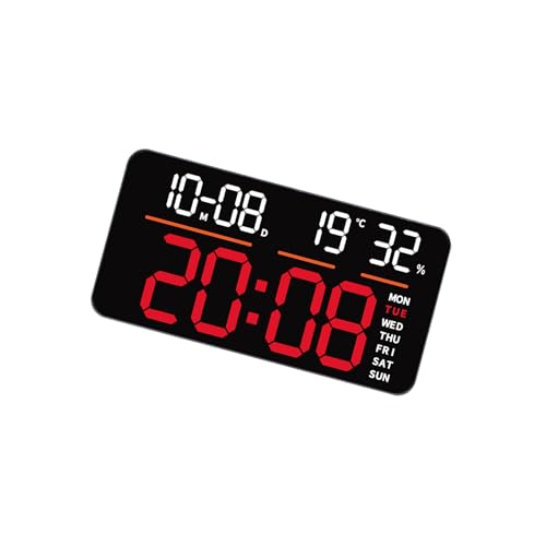Haiki Große LED Bildschirm Digitale Uhr Mit Doppelmontage Design 2 Alarme Ruhige Operationen Für Home Office Schlafzimmer Decors Doppelpraktikum LED Zeitanzeige von Haiki