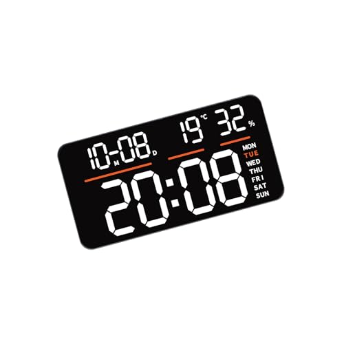 Haiki Große LED Bildschirm Digitale Uhr Mit Doppelmontage Design 2 Alarme Ruhige Operationen Für Home Office Schlafzimmer Decors Doppelpraktikum LED Zeitanzeige von Haiki