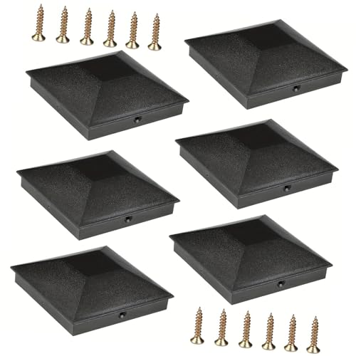 Haiki Klimabeständige Pyramidenbuild Zaunbasisabdeckungen Die Aus Längst Letztendlich Plastik Für Outdoor 3 5 Zoll Holzbasis Freien Außenpostpostschützer Ausgestattet Sind von Haiki