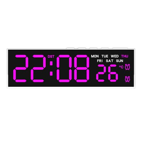Haiki LED Digital Wecker Mit 3 Helligkeit Dimmer Alarm Sound Elektrischer Schreibtisch Für Schlafzimmer Wohnzimmer Büro Nacht von Haiki