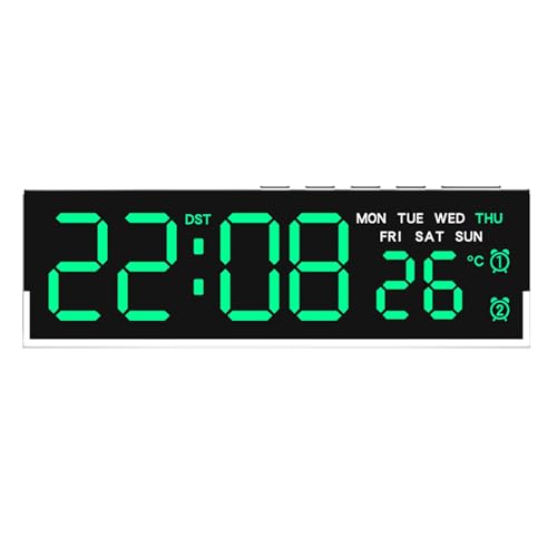 Haiki LED Digital Wecker Mit 3 Helligkeit Dimmer Alarm Sound Elektrischer Schreibtisch Für Schlafzimmer Wohnzimmer Büro Nacht von Haiki