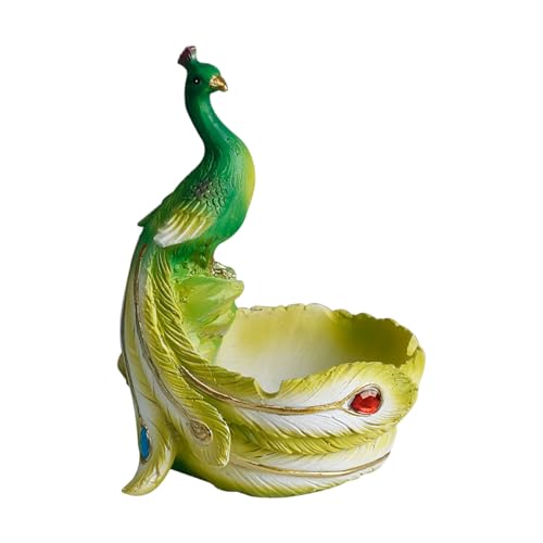 Haiki Peafowl Plant Container Blumenpot Gartenbehälter Keramik Fleischiger Pflanzen Pflanzer Für Home Office Schreibtisch Ornament Peafowl Harz Blumentopf von Haiki