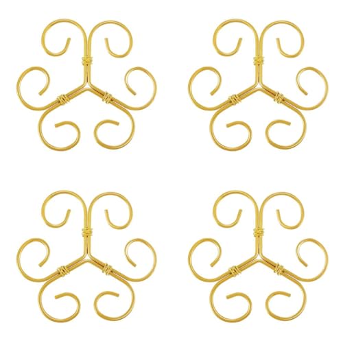 Haiki Verstellbarer Eisenpflanzständer Für Innengarten Freien Gartenblumen Weinbehälter Und Topf Mit Künstlerischen Lotusse Design Metal von Haiki