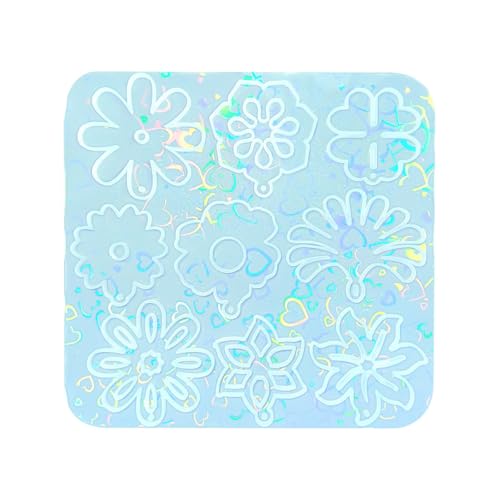 Holographische Blumen Silikonform Für Handwerksharz Bastel Basteln Regenbogenschmuck Mit Glatten Oberflächen Lebensmittelqualität Holographischer Epoxidharzformen von Haiki