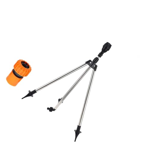 Leckdofter Einstellbares 360 Grad Stativsprinkler Mit 3/4 Zoll Schnellanschluss Für Effiziente Rasengartenbewässerung Metallstativ Sprinkler Basis von Haiki