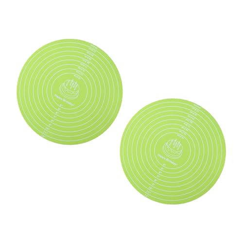 Packung Mit 2 Hitzebeständigem Silikon Rundgebäckbrett Für Brotpizza Keks Teig Rolling Zubereitung Und Backmatte Nicht Stick Teig Rollmatte Packung Mit 2 Hitzebeständigem Silikon Rundgebäckbrett Für Brotpizza Keks Teig Rolling Zubereitung Und Backmatte Nicht Stick Teig Rollmatte von Haiki