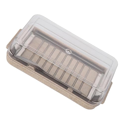 Praktischer Kühlschrank-Butterschneidebehälter, Edelstahlschneider, Küchen-Aufbewahrungsschale für Käse mit transparentem Deckel, transparente Butterdose mit Schneider Praktischer Kühlschrank-Butterschneidebehälter, Edelstahlschneider, Küchen-Aufbewahrungsschale für Käse mit transparentem Deckel, transparente Butterdose mit Schneider von Haiki