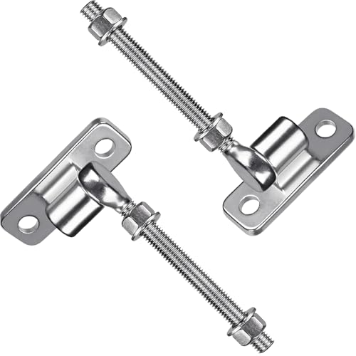 Robuste Türscharniere aus Edelstahl, J-Schrauben, rostfreie Torscharniere für kommerzielle Anwendungen, dauerhafte einfache Installation für Holz- oder Metalltüren, 2 Stück Robuste Türscharniere aus Edelstahl, J-Schrauben, rostfreie Torscharniere für kommerzielle Anwendungen, dauerhafte einfache Installation für Holz- oder Metalltüren, 2 Stück von Haiki