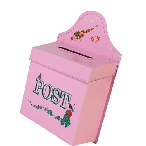 Rostfeste Wand Montierte Postfach Geeignet Für Home Dekoration Eisen Metallbriefbox Große Kapazität Easy Setups Vintage Wandmontage Metall Mailbox von Haiki