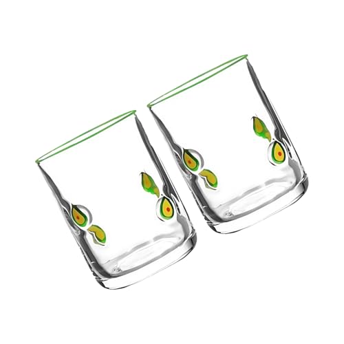 Set Von 2 Zitronen Design Glasbechern Robuste Materialien 14oz Kapazität Für Partys Häuser Dekore Getränke Die Dekorative Obstmuster Trinkbecher Servieren Set Von 2 Zitronen Design Glasbechern Robuste Materialien 14oz Kapazität Für Partys Häuser Dekore Getränke Die Dekorative Obstmuster Trinkbecher Servieren von Haiki