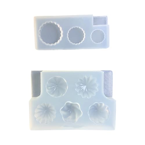 Silikonformen für handwerkliche Cremestile, flexible Back-sichere Materialien für handgefertigte Accessoires, Schmuck-Werkzeug, Silikonharz-Formen-Set, 2 Stück Silikonformen für handwerkliche Cremestile, flexible Back-sichere Materialien für handgefertigte Accessoires, Schmuck-Werkzeug, Silikonharz-Formen-Set, 2 Stück von Haiki