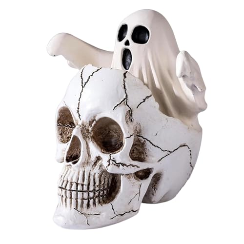 Totenkopf und Specter Figur Kunstharz Handwerk Halloween Familie Zuhause oder Arbeitsplatz dekoratives Akzentstück niedliche Specter Harzfigur Totenkopf und Specter Figur Kunstharz Handwerk Halloween Familie Zuhause oder Arbeitsplatz dekoratives Akzentstück niedliche Specter Harzfigur von Haiki
