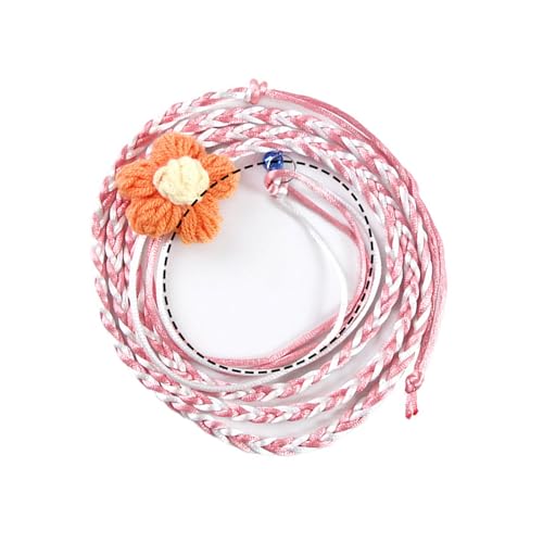 Verstellbares Hamster-Leinengeschirr mit Blumen-Design, Laufseil für kleine Tiere, lustige Unterhaltung, einfach zu tragen, verstellbare Hamster-Trainingsleine von Haiki