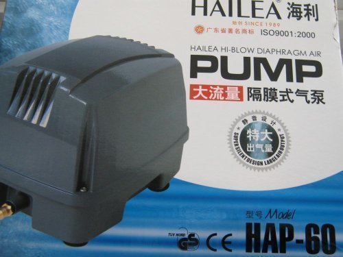 HAP-60 Hailea Set Membranpumpe Hi-Blow Garten Luftpumpe Sauerstoffpumpe 45 W von Hailea